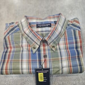 NWT Men's 3XT Roundtree and Yorke short sleeve button down shirt